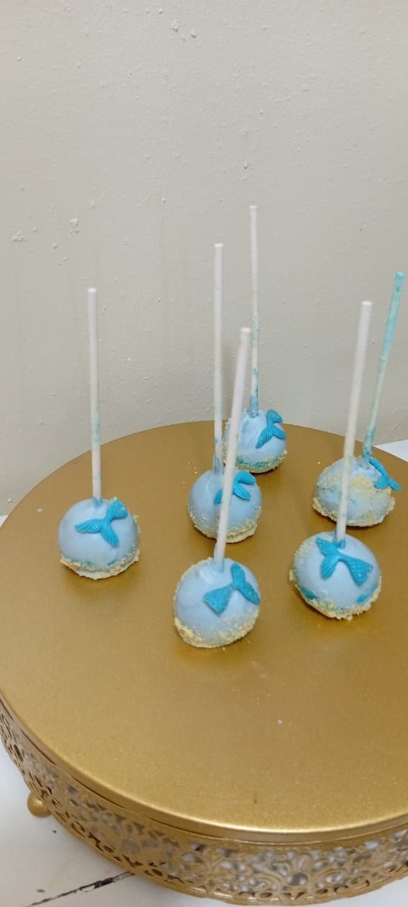 Cake pops con colita de sirena